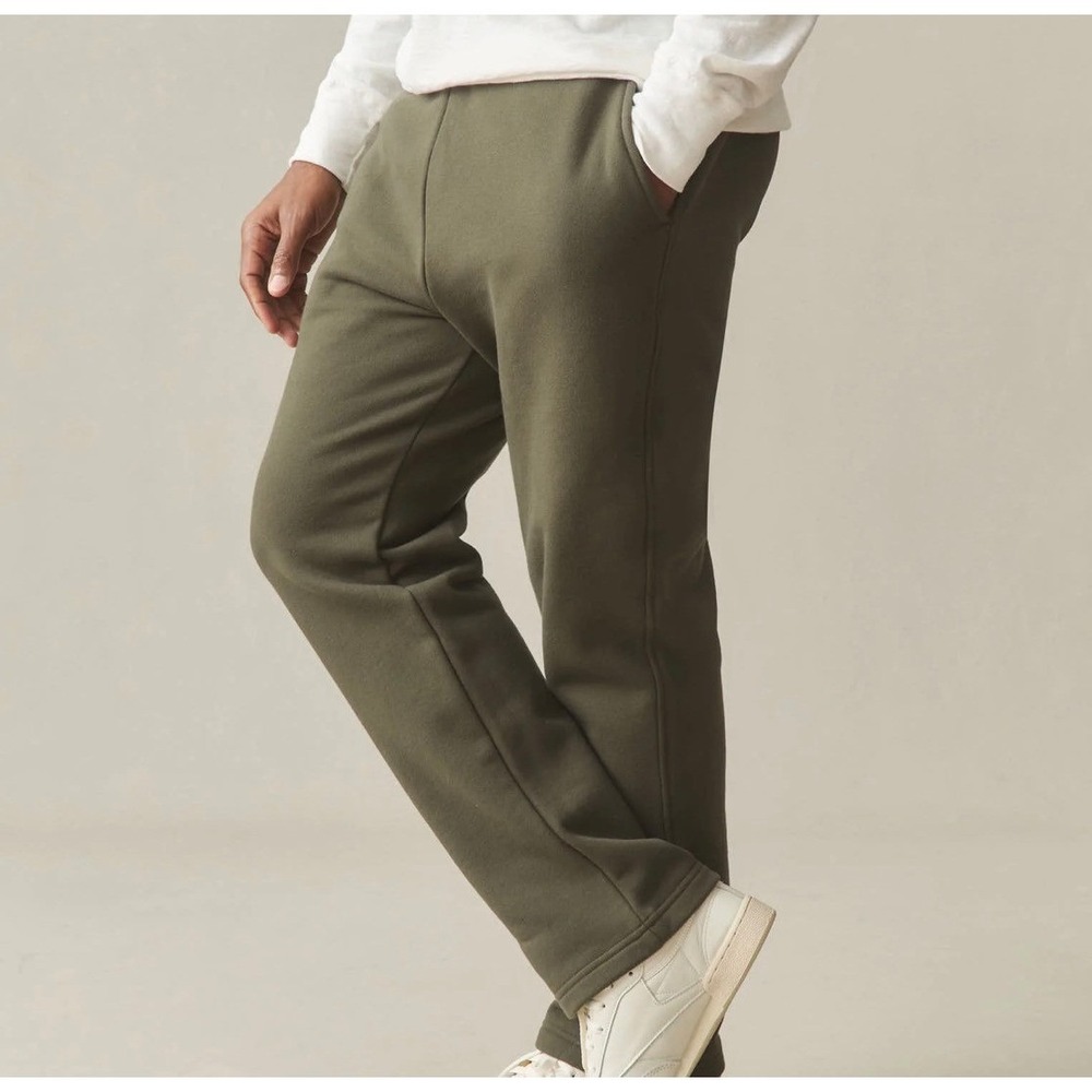American Giant NWOT Straight Leg Sweatpants Mens L‎ Deep Olive Green Cotton USA - Picture 11 of 13